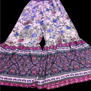 Floral Wide-Leg Pants